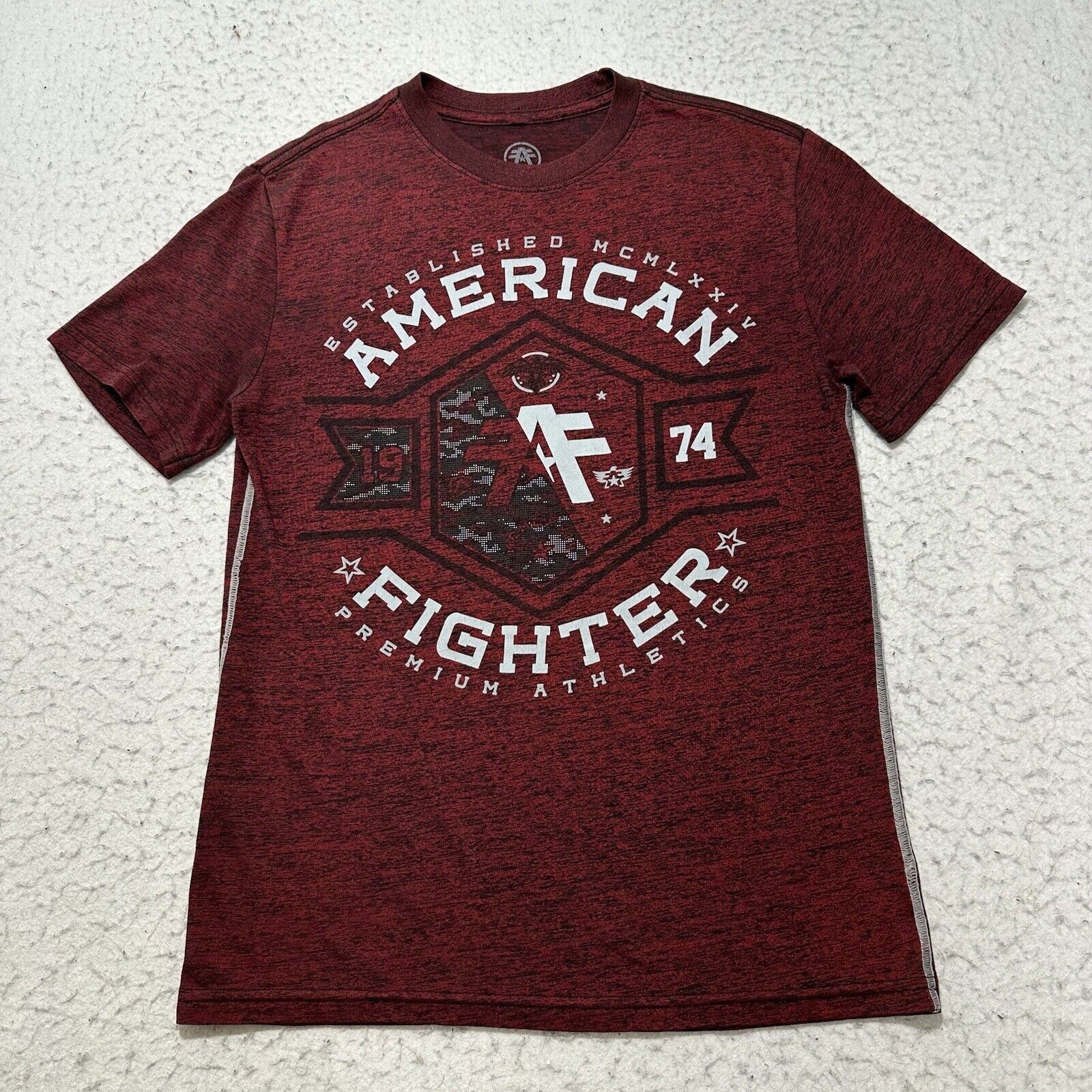 Other Buckle American Fighter Medium Athletic Logo Red T Shirt Size M / US 6-8 / IT 42-44 - 1 Thumbnail
