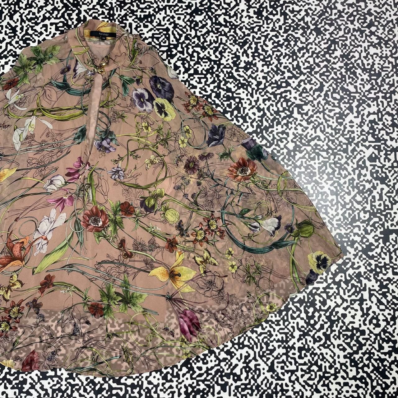 Gucci Vintage Y2K Gucci Silk Floral Style Blouses Shirt Luxury Size S / US 4 / IT 40 - 6 Thumbnail
