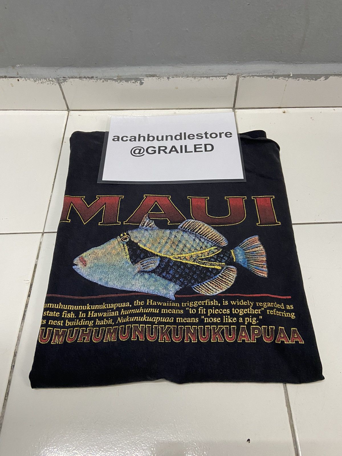 Vintage VINTAGE HUMUHUMUNUKUNUKUAPUA MAUI HAWAII TEE SHIRT Size US XL / EU 56 / 4 - 15 Thumbnail