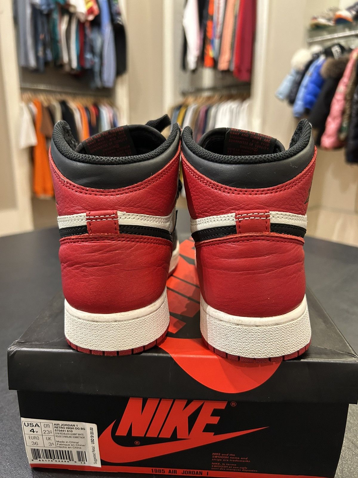Jordan Brand Jordan 1 Retro ‘Chicago Bred Toe’ Size US 5 / EU 37 - 3 Thumbnail
