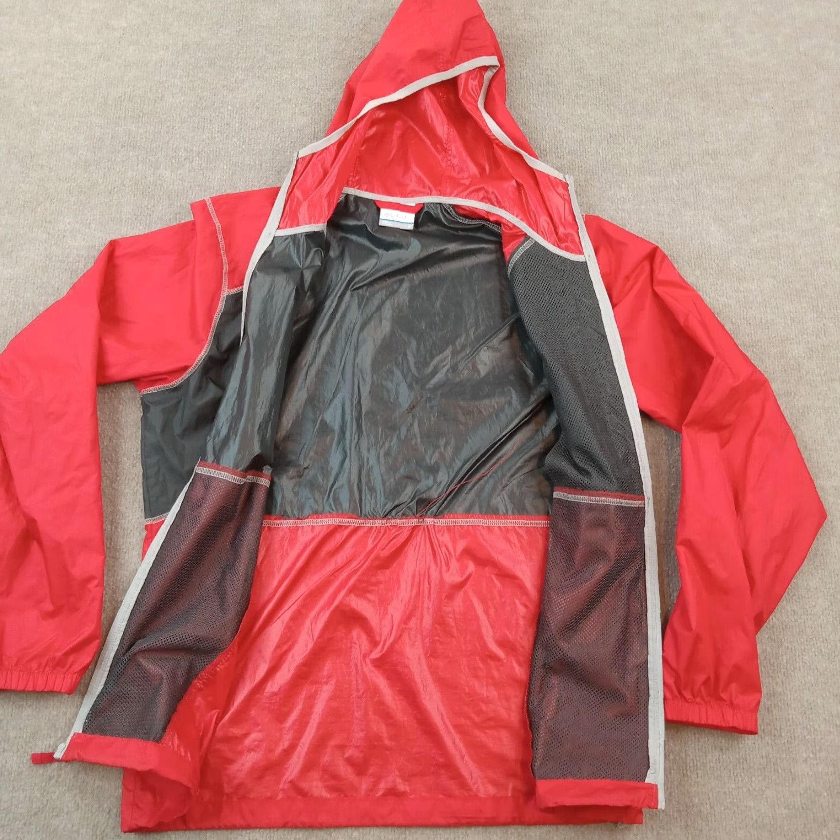 Vintage Columbia Mens Small Windbreaker Jacket Red Hooded Full Zip Size US S / EU 44-46 / 1 - 5 Thumbnail
