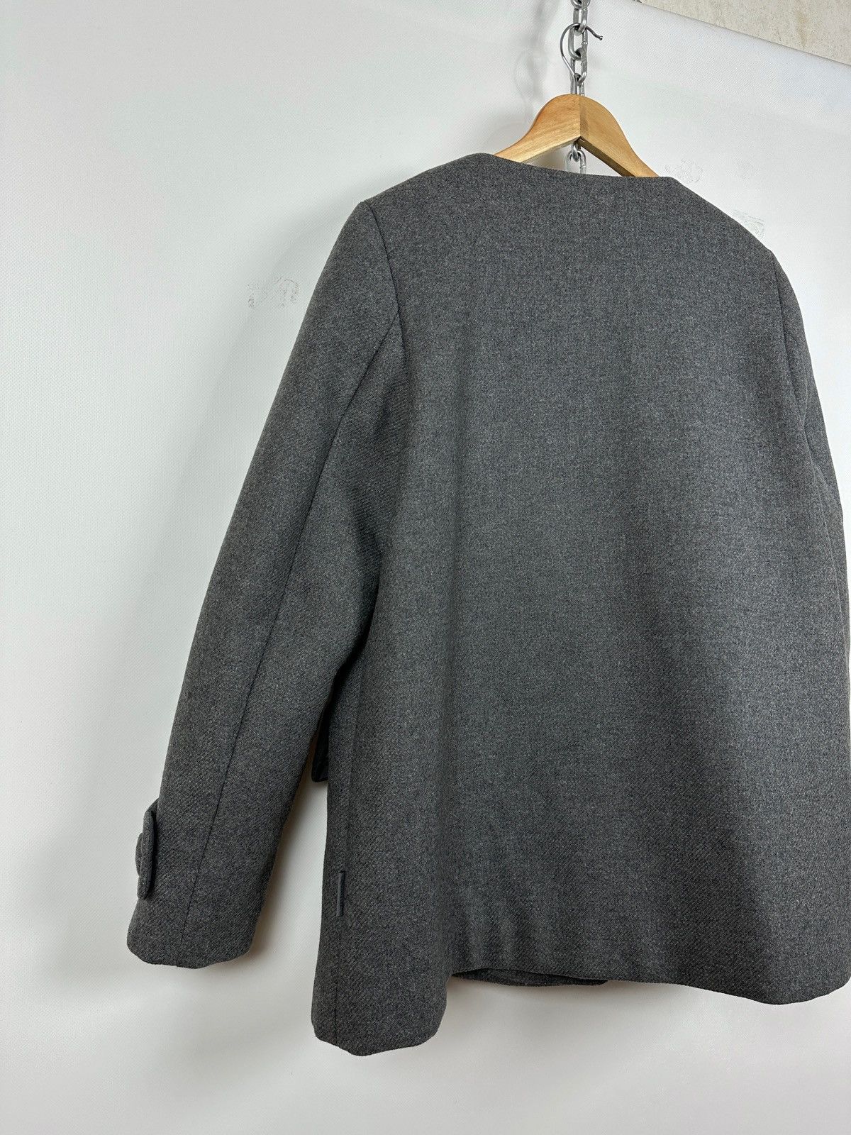 Moncler Moncler Euphemia Giubbotto Grey Wool Coat Jacket Size XL / US 12-14 / IT 48-50 - 12 Thumbnail