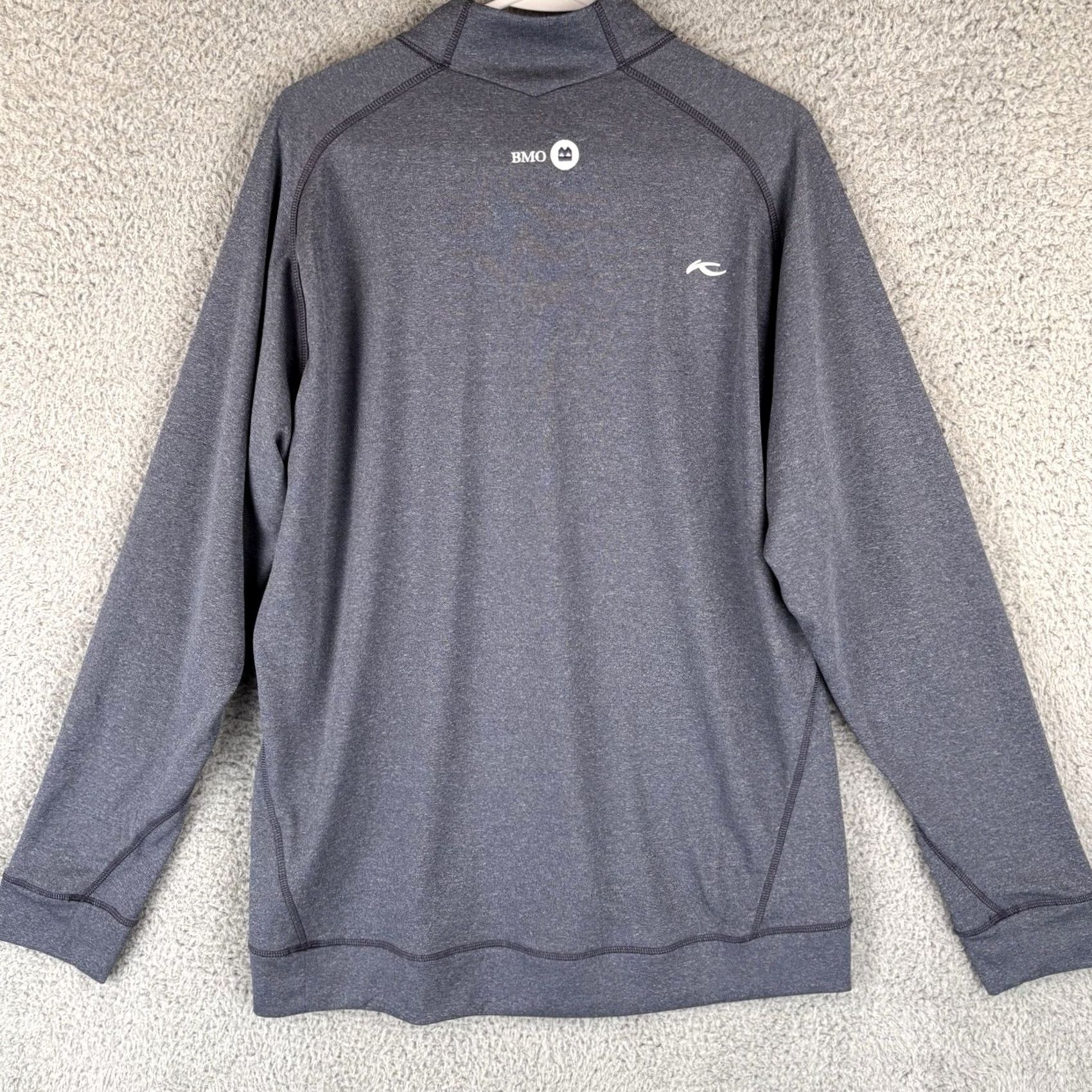 KJUS KJUS Pullover Shirt Mens Large Heather Navy Keano 1/4 Zip Lightweight Moisture Wicking UV Golf Hiking Size US L / EU 52-54 / 3 - 6 Thumbnail