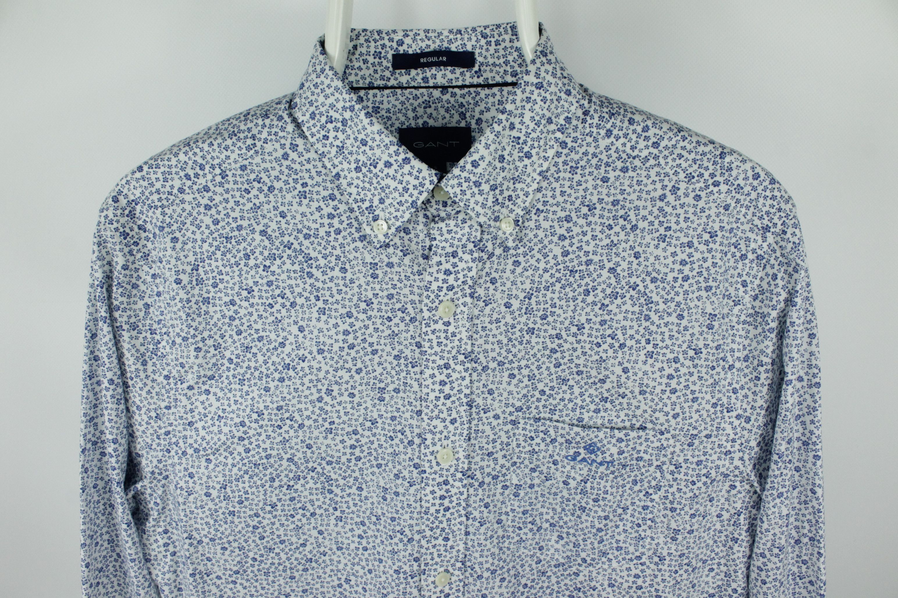 Gant GANT Regular Fit Freedom Flower Print Formal Dress Shirt Size US S / EU 44-46 / 1 - 5 Thumbnail
