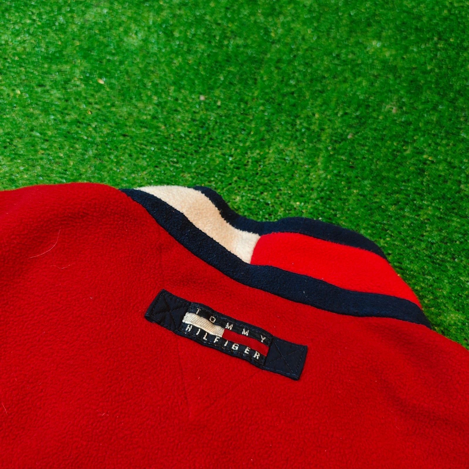 Tommy Hilfiger Vintage Tommy Hilfiger Sherpa Fleece Mens XL Red full zip Size US XL / EU 56 / 4 - 10 Thumbnail
