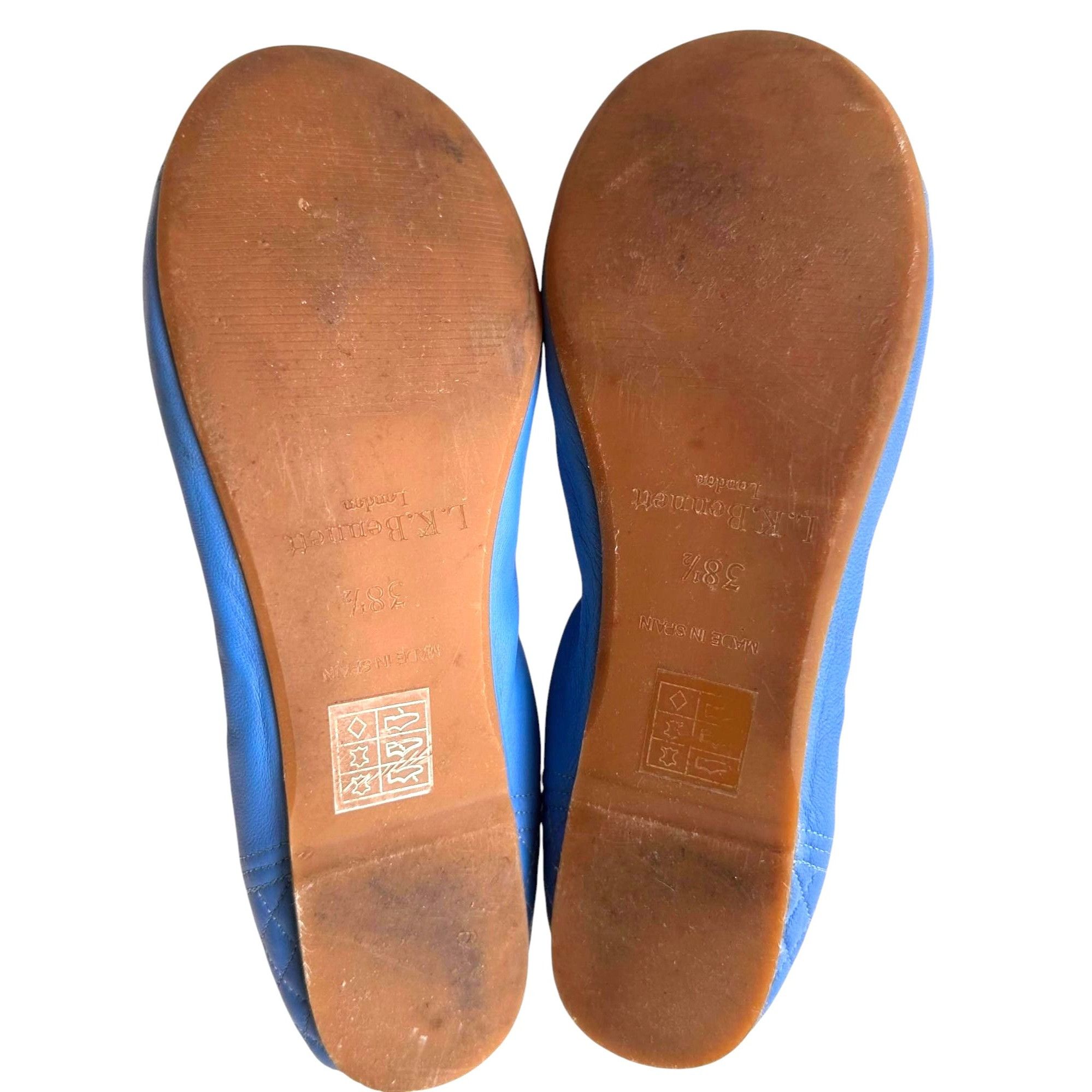 Other L K Bennett London Royal Blue Nappa Leather Sissy Ballet Fla Size US 8.5 / IT 38.5 - 8 Thumbnail