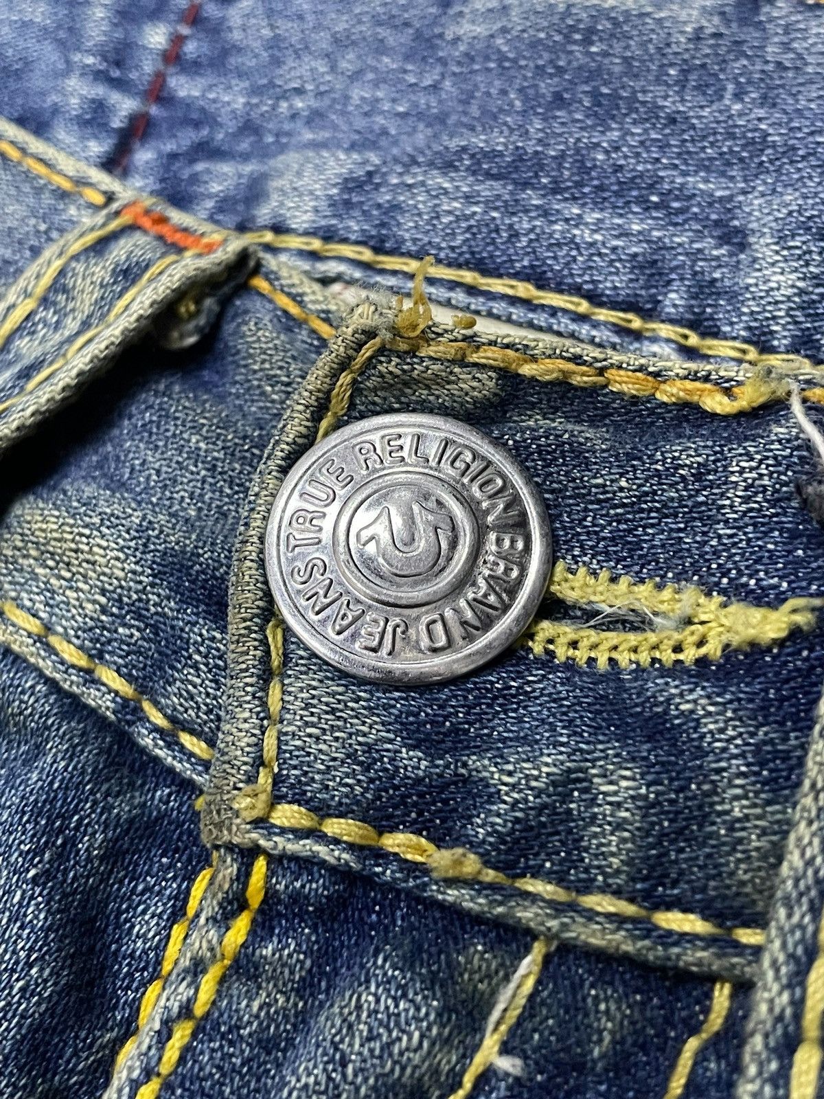 Hysteric Glamour × True Religion True Religion Rainbow Joey Heavy Stitched Distressed Jeans Size US 32 / EU 48 - 13 Thumbnail