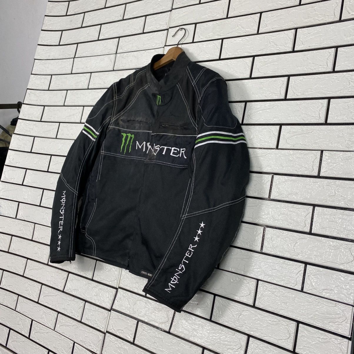 Japanese Brand Vintage Biker Jacket Cross Border Monster Energy Big Logo Size US L / EU 52-54 / 3 - 3 Thumbnail