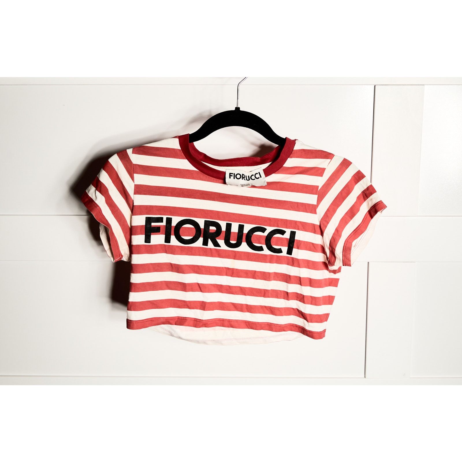 Fiorucci Fiorucci Red White Striped Crop T-Shirt Size XS Size XS / US 0-2 / IT 36-38 - 2 Thumbnail