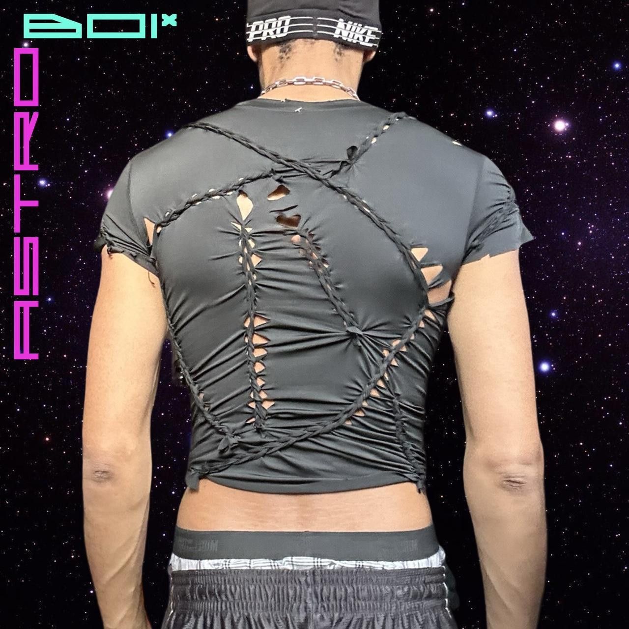 Designer ASTROBOI*'Barley There'Black Braided Compression Top-Medium Size US L / EU 52-54 / 3 - 6 Thumbnail
