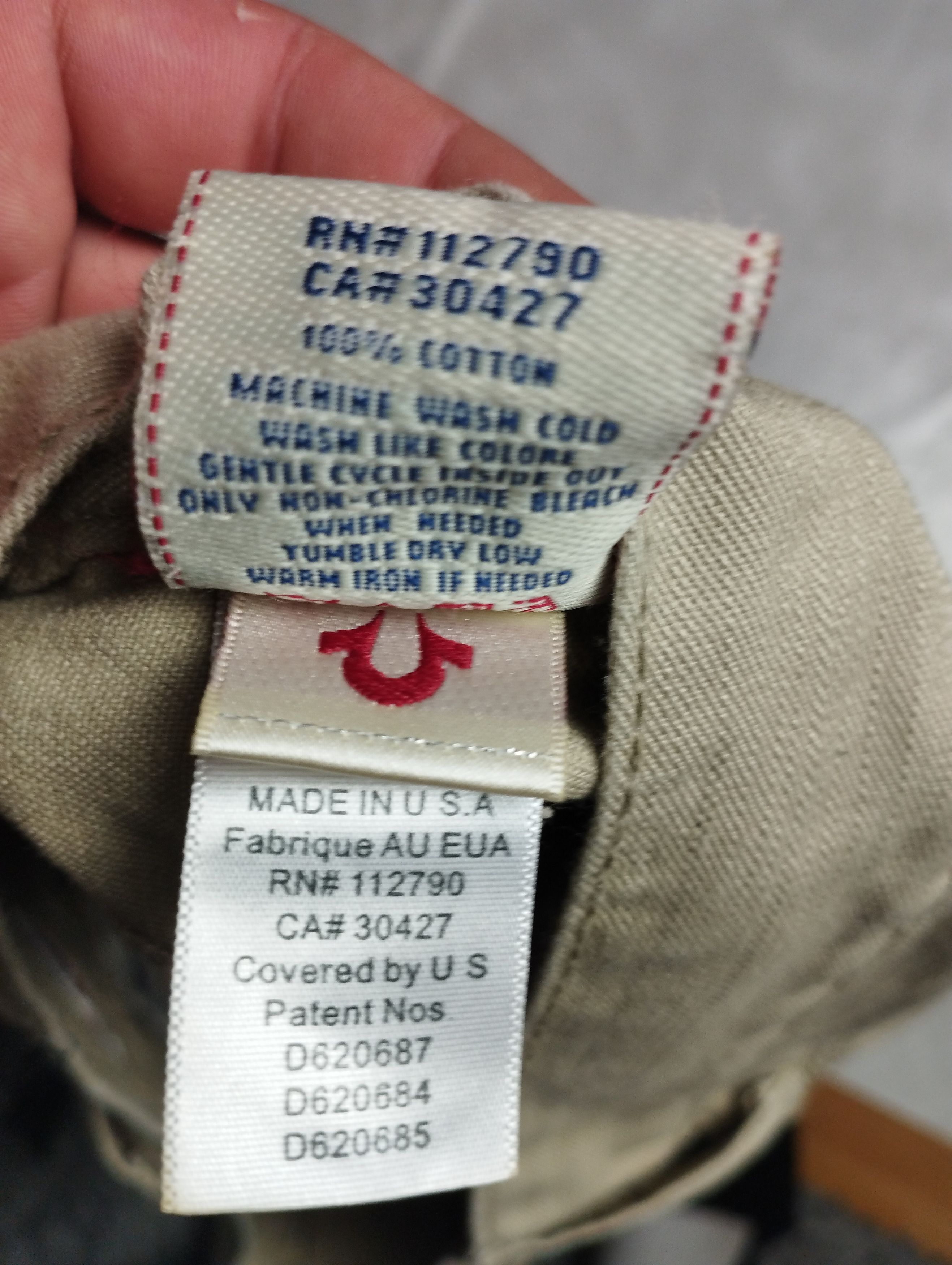 True Religion × Vintage True Religion Straight Beige Jeans Pants Ricky Super T Size US 34 / EU 50 - 10 Thumbnail