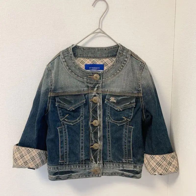 Burberry Burberry Women's Blue Cotton Blend Jacket Size S / US 4 / IT 40 - 1 Thumbnail