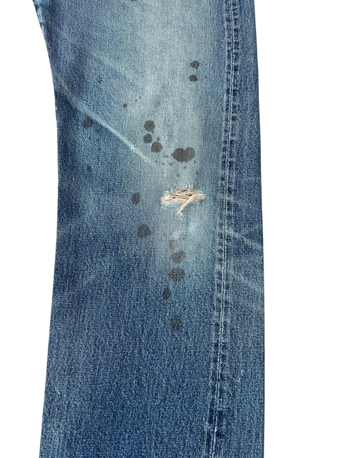 Levi's Vintage Clothing VTG 2002 Levi’s LVC Distress Denim Selvedge Jeans Trashed Size US 32 / EU 48 - 13 Thumbnail