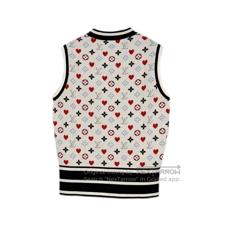 Louis Vuitton Louis Vuitton White playing card patterned knit vest Size S / US 4 / IT 40 - 2 Thumbnail