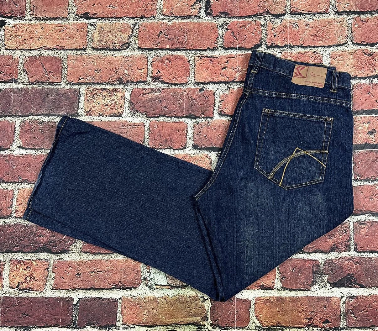 Karl Kani Vintage Karl Kani Jeans Wide Leg Y2K Baggy Embroidered Skate Size US 40 / EU 56 - 3 Thumbnail