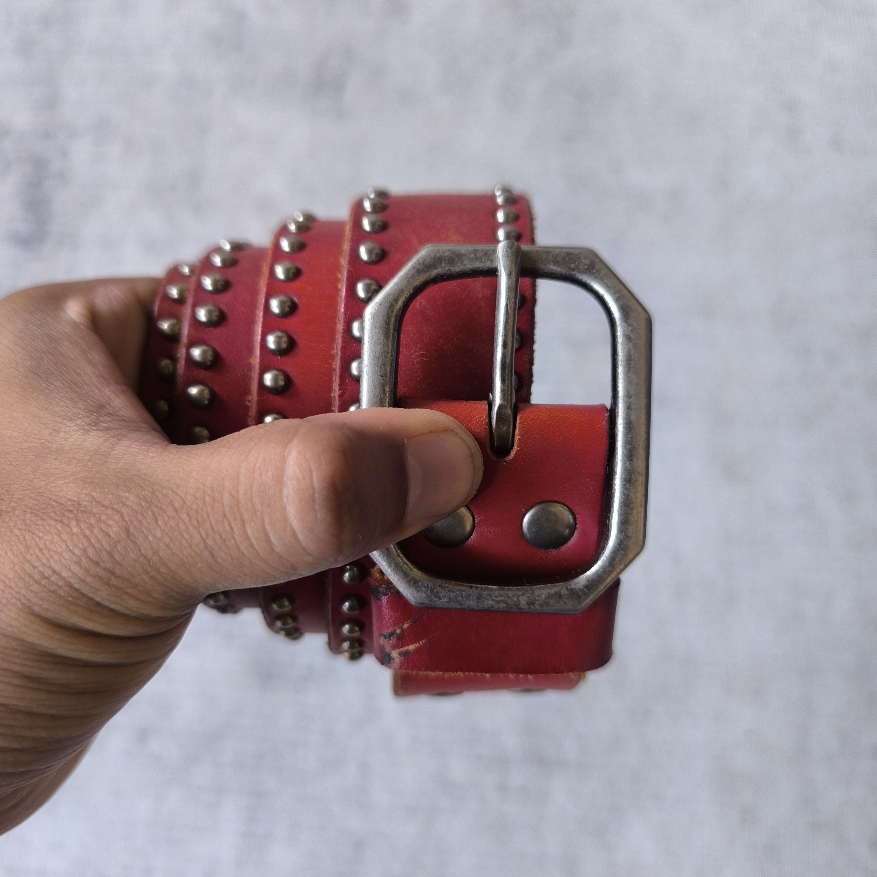 14th Addiction 🕸️ Segment rupert garrison stud punk rock leather belt Size ONE SIZE - 2 Thumbnail