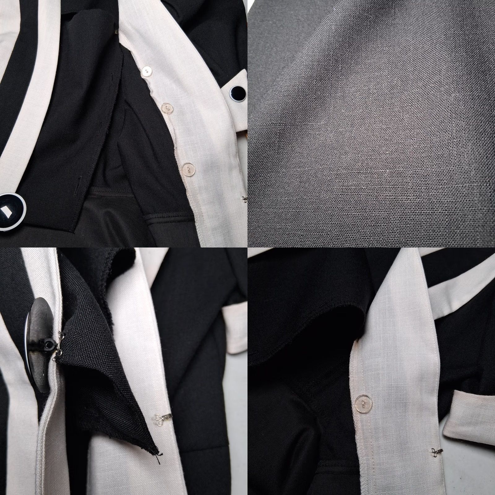 Vintage VINTAGE First Focus 1990s Skirt and Shirt Set 7/8 Black White Pencil Midi Office Wear Womens Size M / US 6-8 / IT 42-44 - 11 Thumbnail