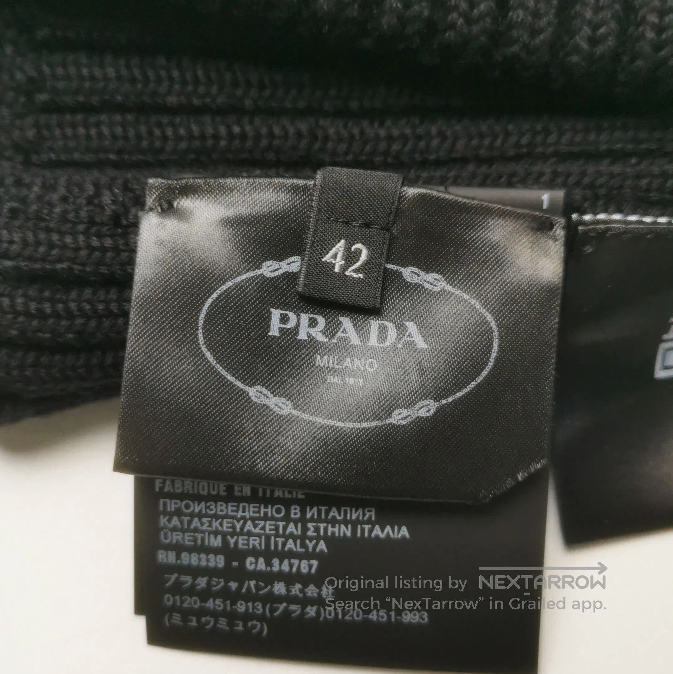 Prada Prada Black Wool Blend Logo Camisole Top . Size L / US 10 / IT 46 - 9 Thumbnail