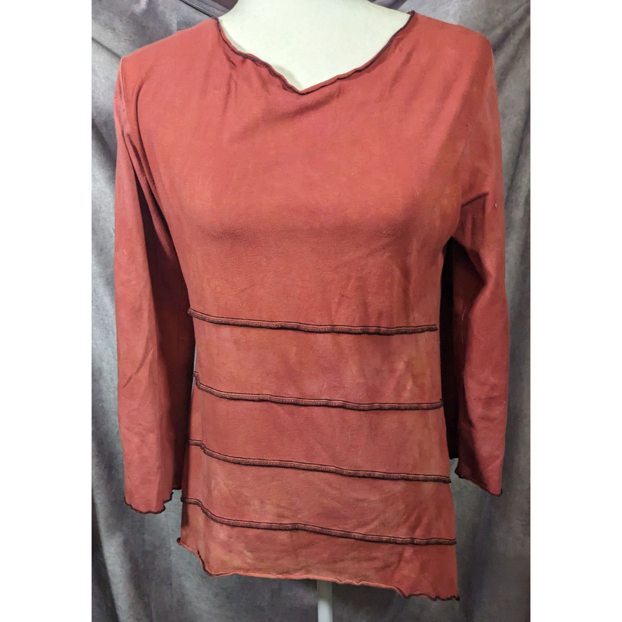 Other Jude Stuecker Bohemian Medieval Asymmetrical Terra Cotta Top Size S / US 4 / IT 40 - 6 Thumbnail