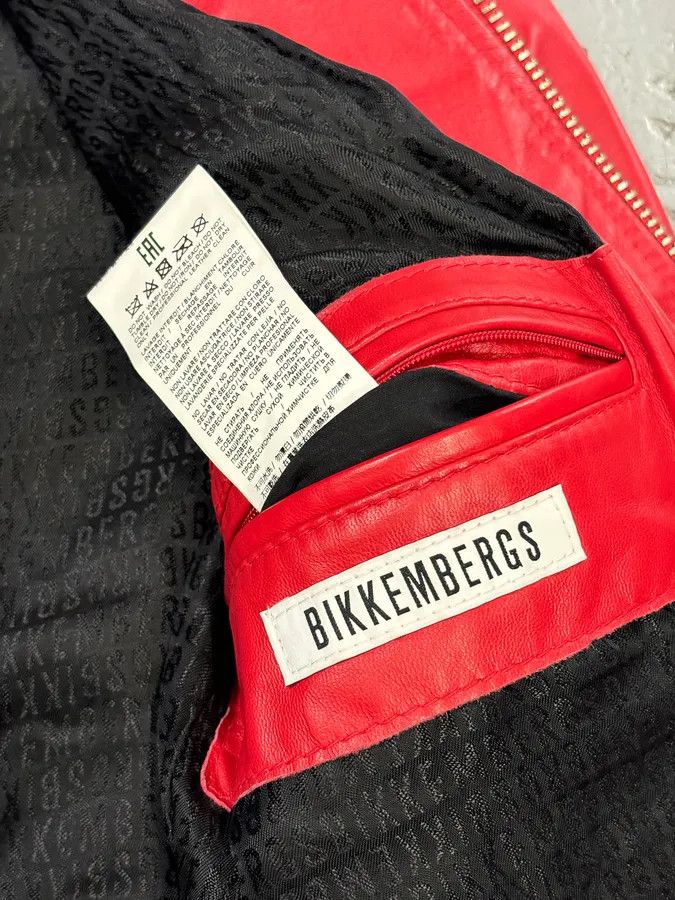 Dirk Bikkembergs 2010s Dirk Bikkembergs Red Leather Bomber Jacket Size US S / EU 44-46 / 1 - 9 Thumbnail