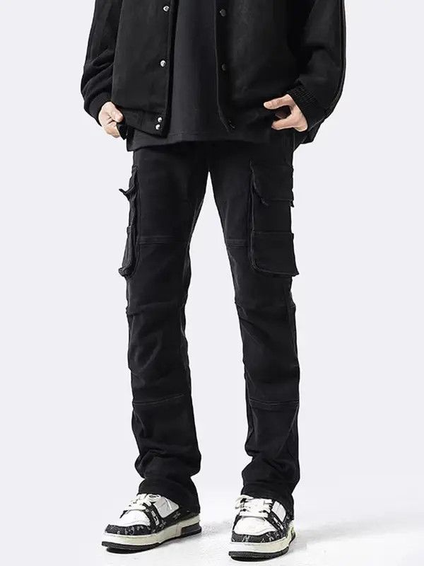 VIBE Black High Street Vintage Loose Casual Pants Size US 33 - 1 Thumbnail