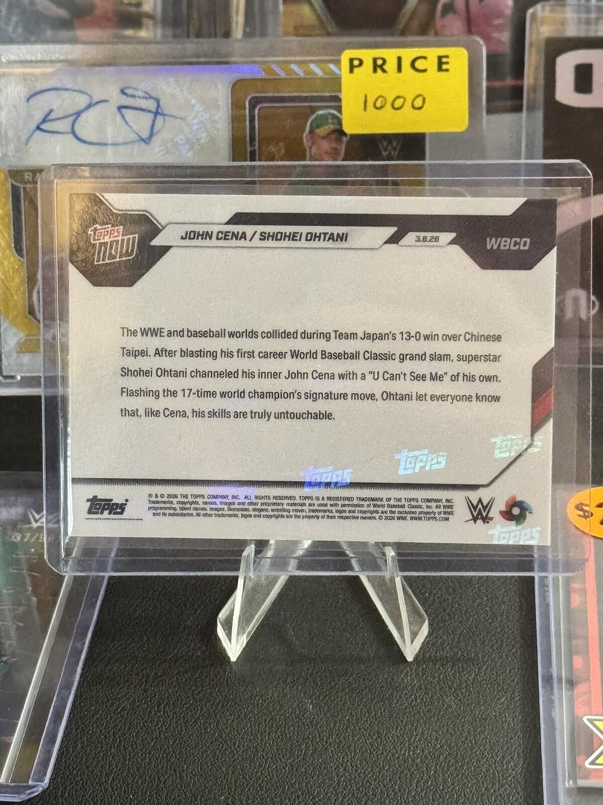 Topshop 2026 Topps Now WWE John Cena & Shohei Ohtani Size ONE SIZE - 2 Thumbnail