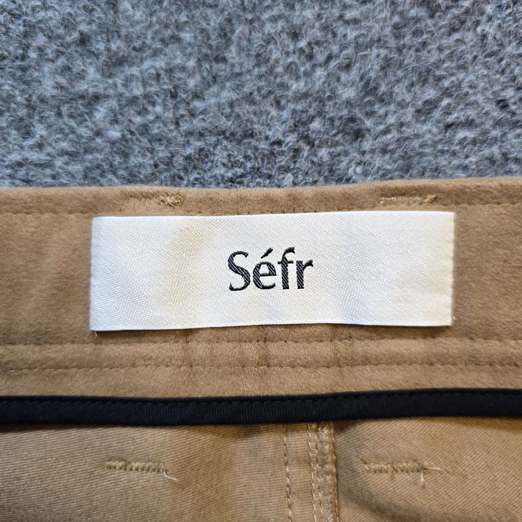 Vintage Sefr Pants Mens 32 Beige Tan Bonanza Trousers Heavy Capsule Minimalist Casual Khakis Straight Leg 33in Inseam Mens Regular Vintage No Size 24" / US 00 / IT 34 - 4 Thumbnail