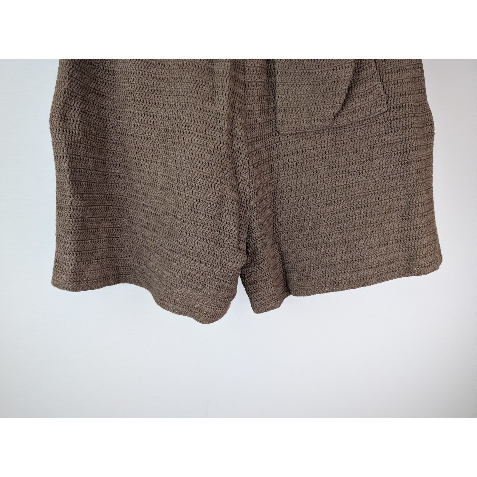 Nanushka o1rshd1 CC20 Caden Crochet-Knit Shorts in Brown Size US 32 / EU 48 - 12 Thumbnail