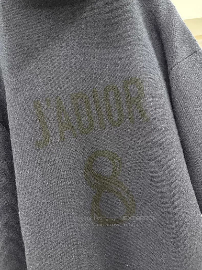 Dior Dior Dark blue long hooded 8-character cashmere sweater Size XS / US 0-2 / IT 36-38 - 3 Thumbnail