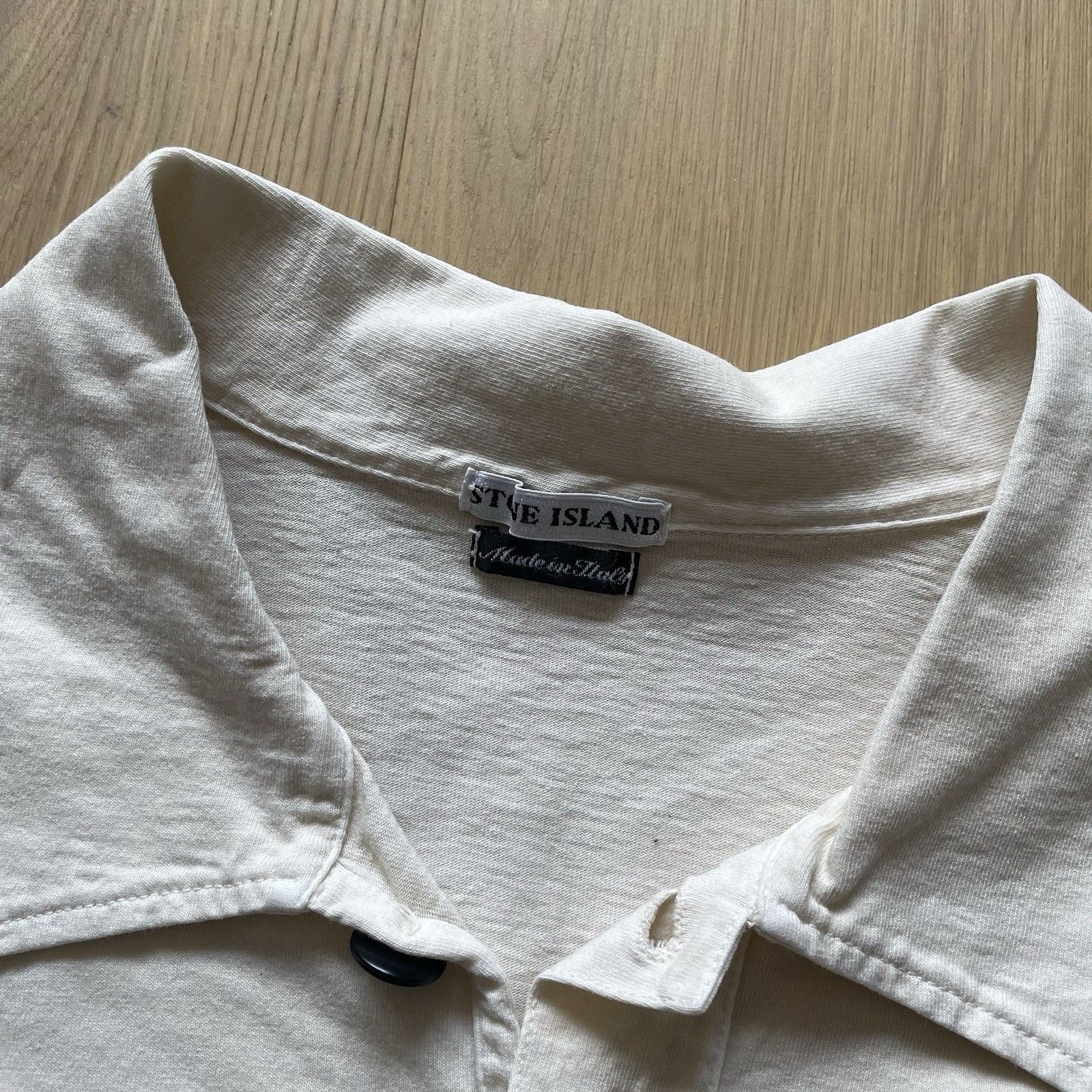 Stone Island Stone Island Compact Polo Shirt Vintage Compression Process Size US L / EU 52-54 / 3 - 3 Thumbnail