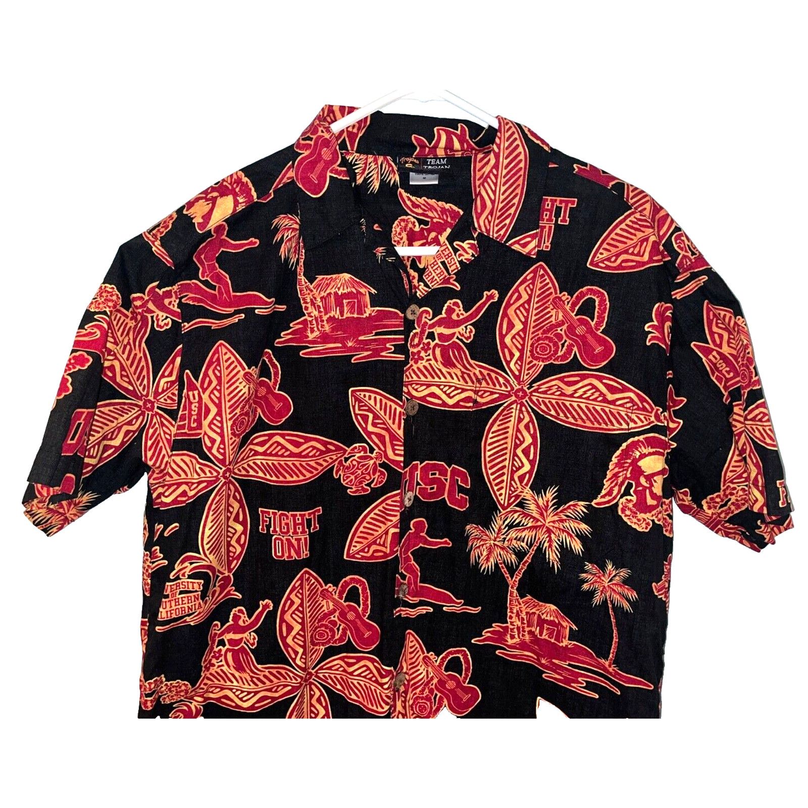 Other USC Team Trojans NCAA Luau Hawaiian Surfing Button Up Sz. M Size US M / EU 48-50 / 2 - 8 Thumbnail