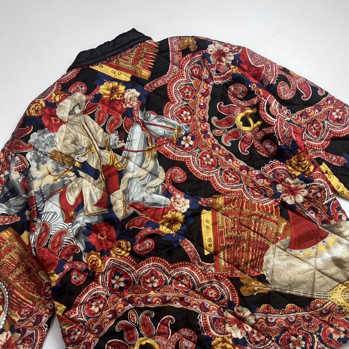 Etienne Aigner × Vintage Aigner vintage silk printed reversible quilted jacket Size L / US 10 / IT 46 - 5 Thumbnail