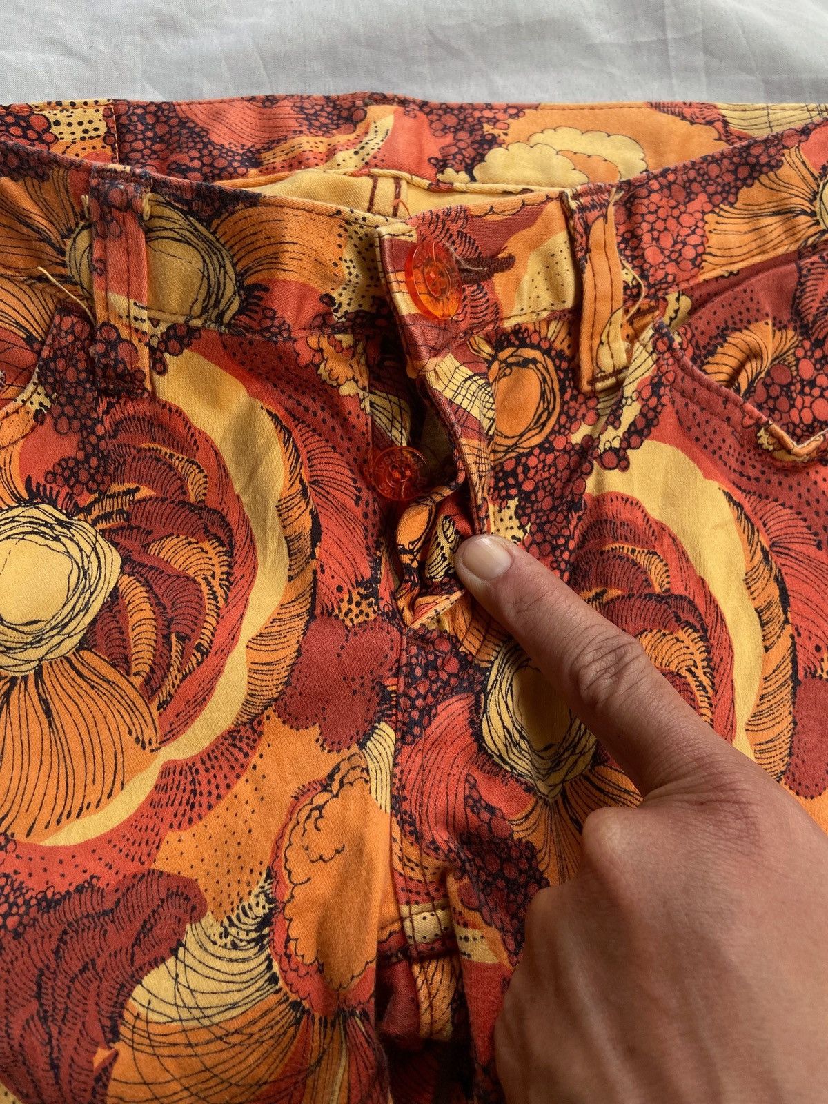 Hysteric Glamour HYSTERIC GLAMOUR PRINTED FLOWERS FLARED PANTS Size 29" - 4 Thumbnail