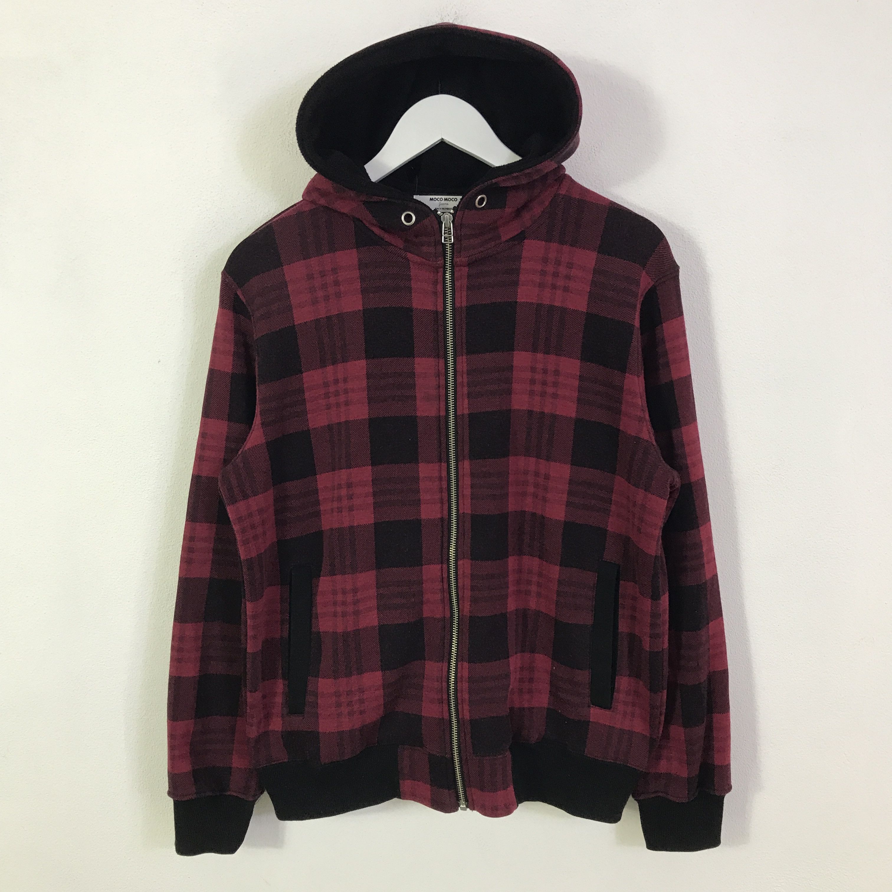 Japanese Brand moco moco jeans tartan hoodies K115B13 Size US M / EU 48-50 / 2 - 1 Thumbnail