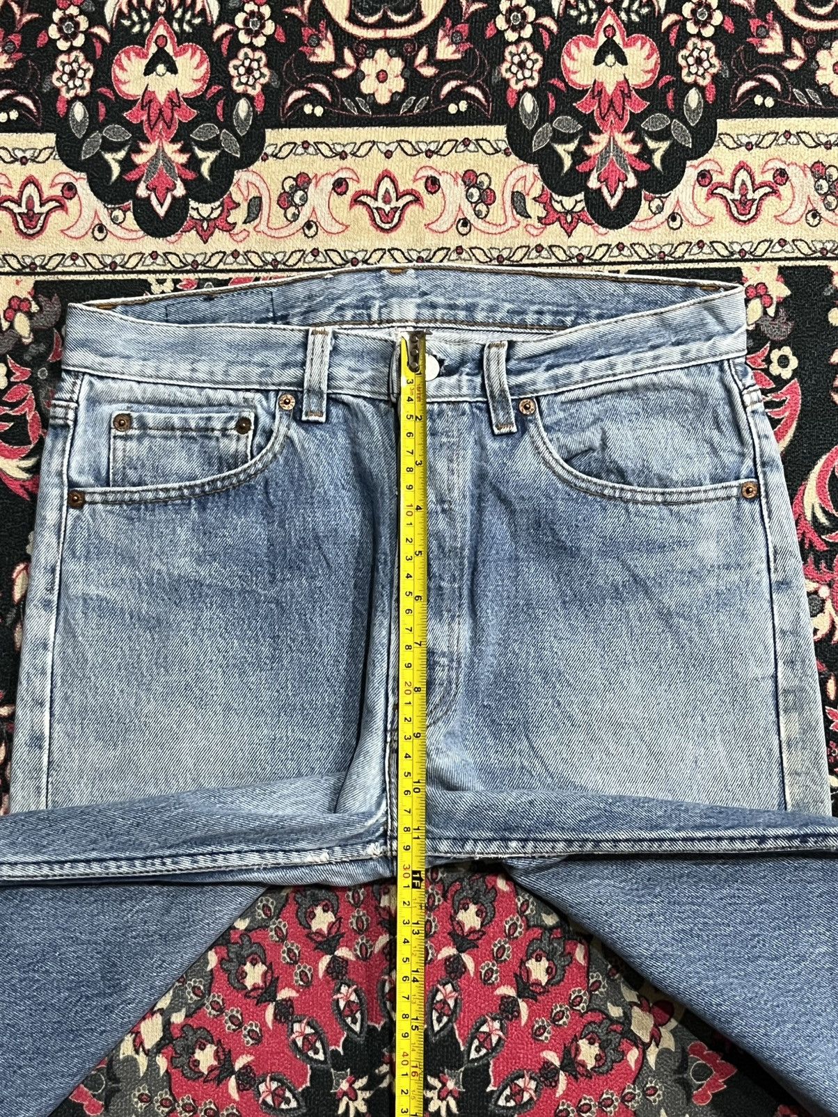 Levi's Vintage Y2K Levi’s 501 Blue Washed Straight Leg Jeans Size US 33 - 15 Thumbnail