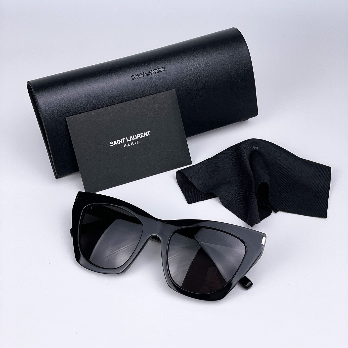 Saint Laurent Paris NEW Saint Laurent SL214 KATE 001 Cat Eye Women Sunglasses Size ONE SIZE - 3 Thumbnail