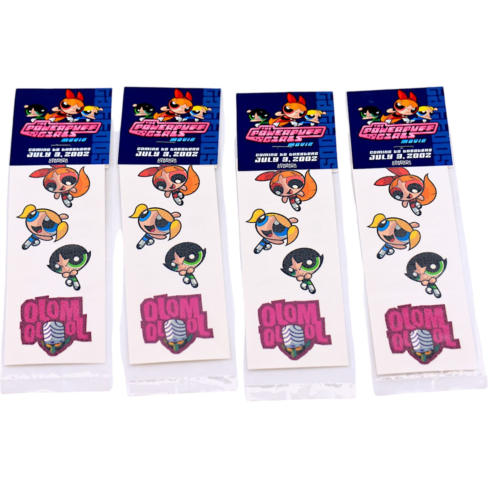Cartoon Network Powerpuff Girls Movie Tattoos Cartoon Network 2002 Lot of 4 Size ONE SIZE - 1 Thumbnail