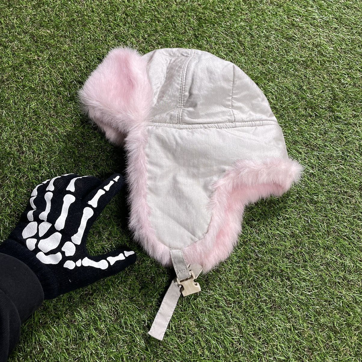 Vintage Vintage 90s Pink Mohair Fuzzy Knit Beanie Hat Goth Washed OS Size ONE SIZE - 1 Thumbnail