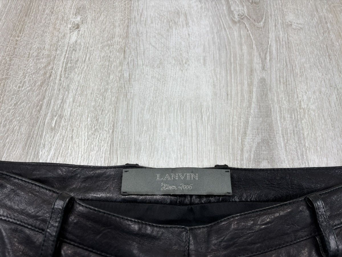 Designer × Lanvin Womens vintage leather Motorcycle Biker pants Lanvin Size 40 Size 27" / US 4 / IT 40 - 6 Thumbnail