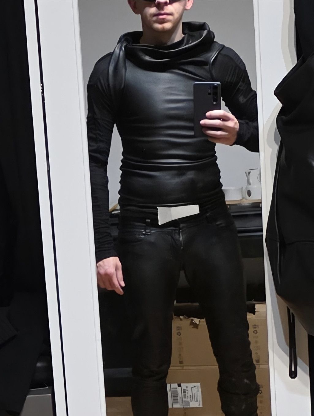 Rick Owens Runway LIDO Rick Owens 46 size top leather 100% very stretch Size US S / EU 44-46 / 1 - 1 Thumbnail