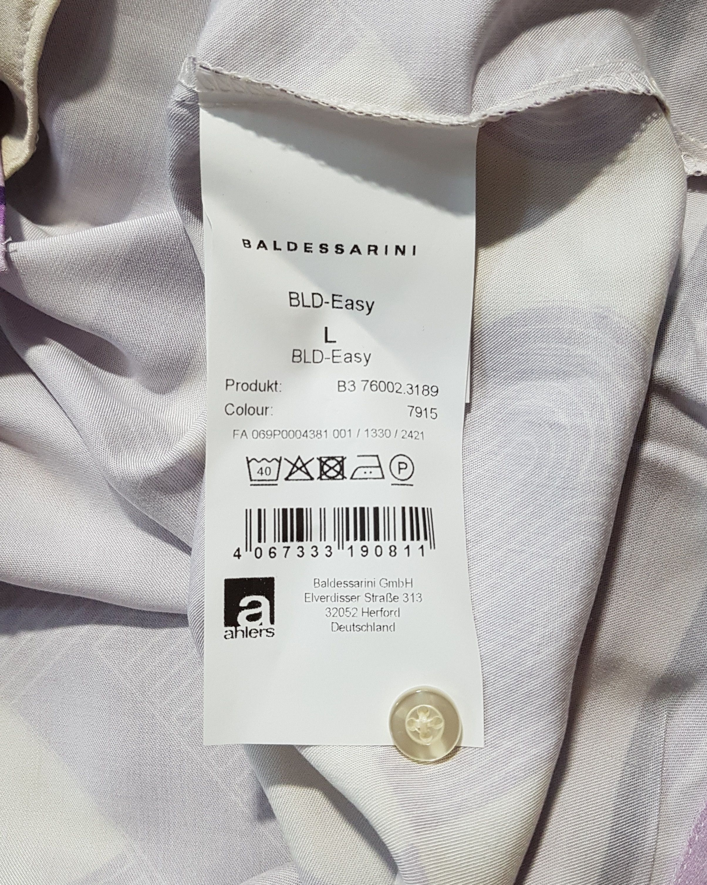 Baldessarini Baldessarini Monogram Shirt Button Up Viscose Short Sleeve L Size US L / EU 52-54 / 3 - 10 Thumbnail