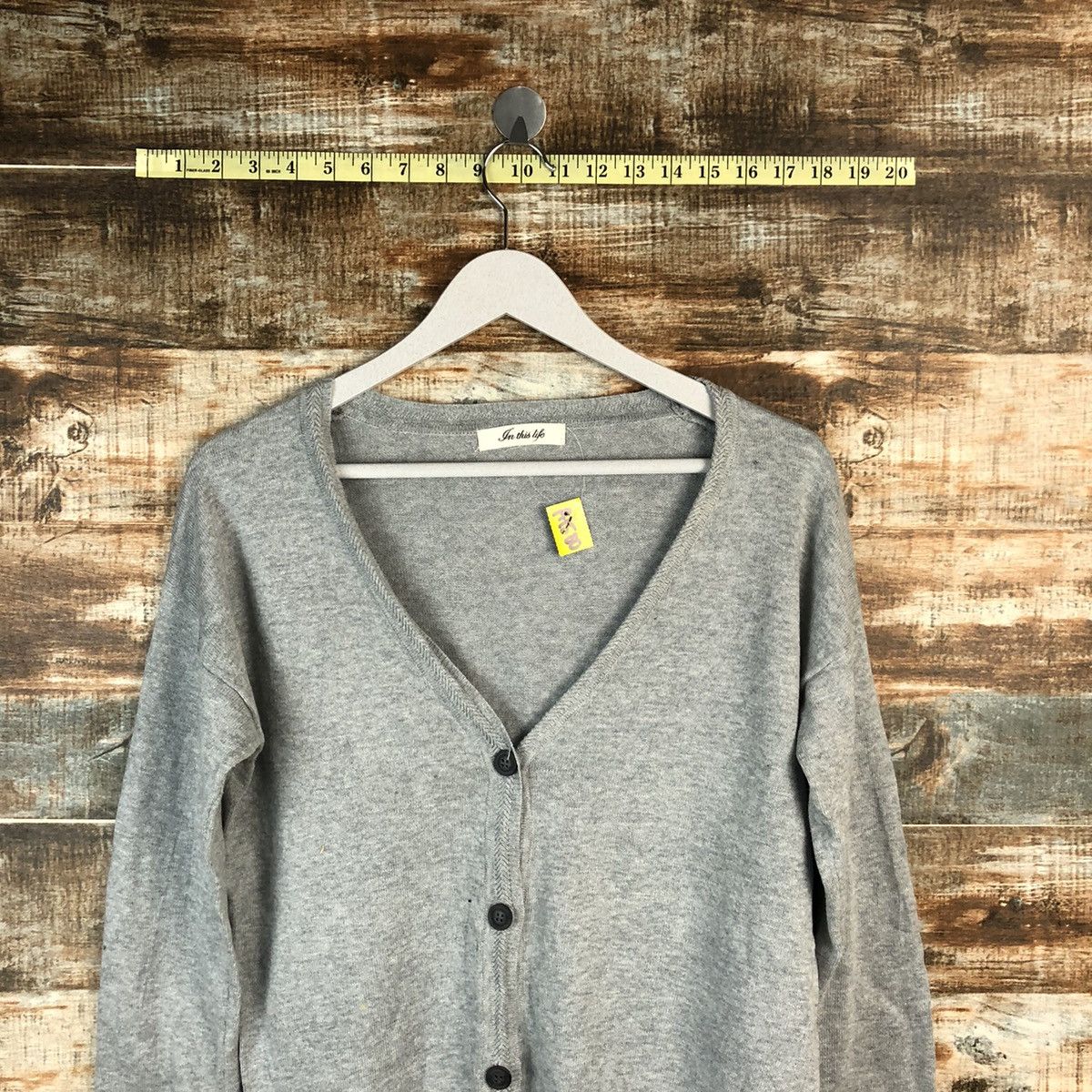 Japanese Brand In The Life Grey Cardigan Knitwear #A1580 Size M / US 6-8 / IT 42-44 - 2 Thumbnail