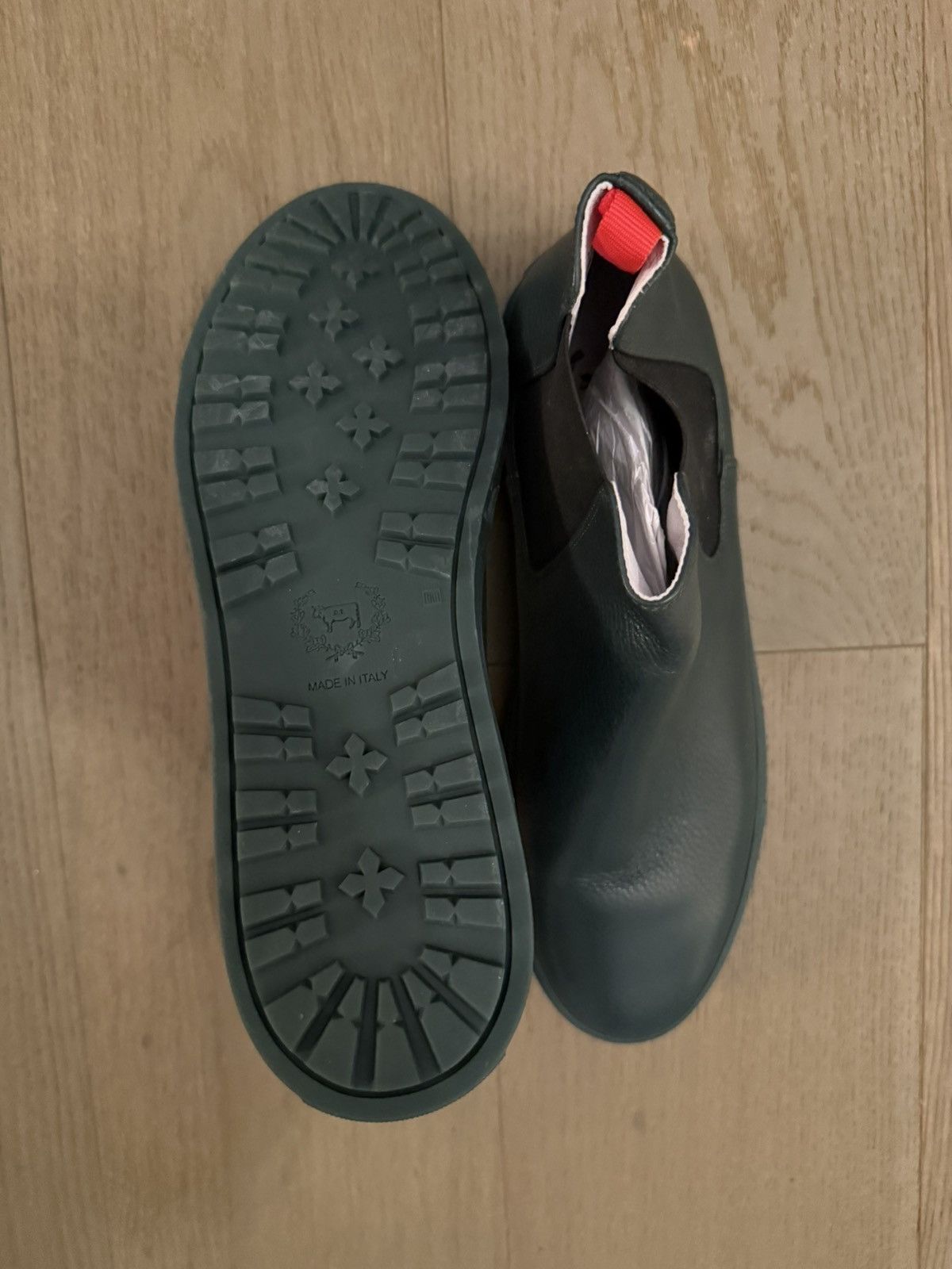 Del Toro Del Toro “Made in Italy” Leather Chelsea Boots (Dark Green) Size US 13 / EU 46 - 6 Thumbnail
