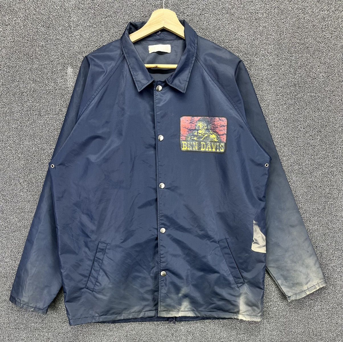 Ben Davis Vintage Ben Davis Spell Out Trashed Light Jacket Size US L / EU 52-54 / 3 - 1 Thumbnail