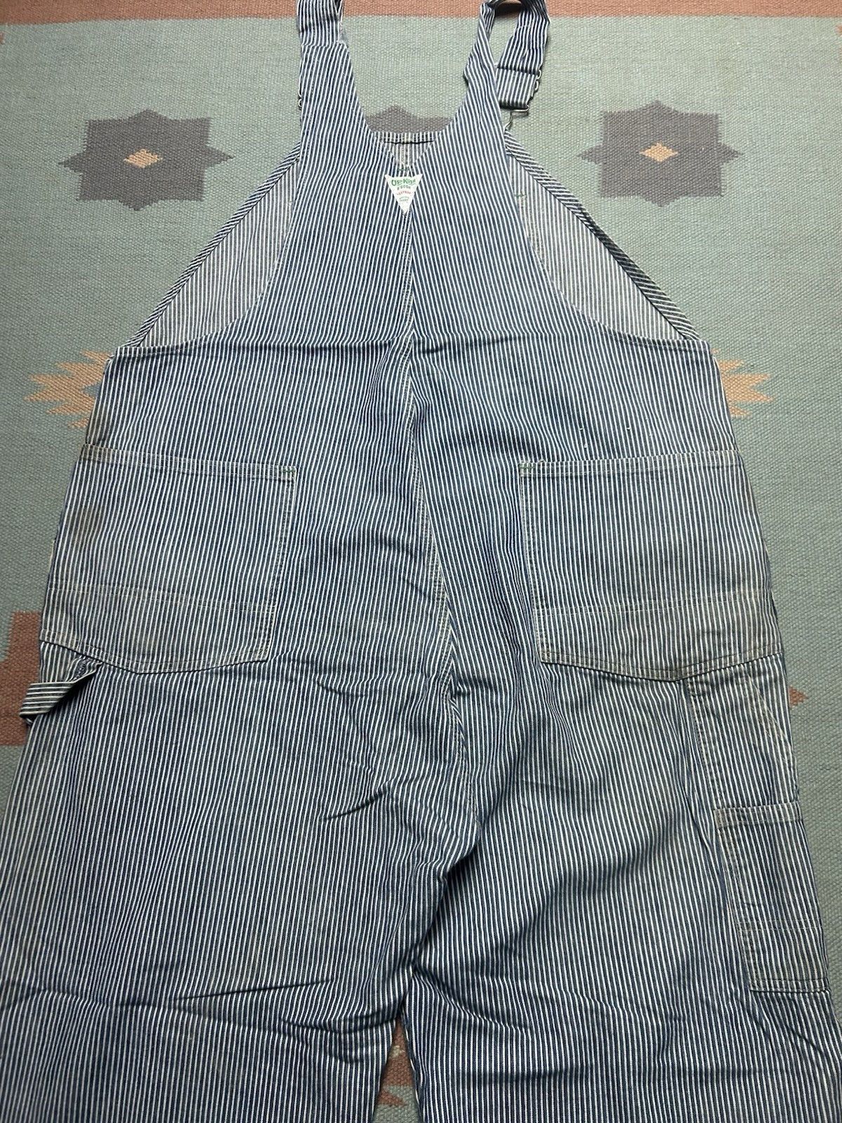 Vintage Vtg Oshkosh overalls hickory engineer stripe vestbak 50x30 Size US 44 / EU 60 - 13 Thumbnail