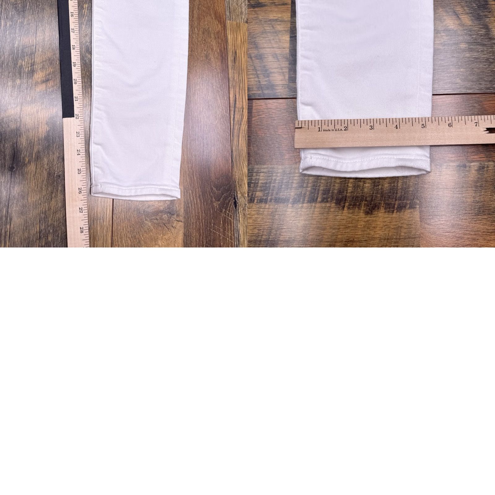 Express Express Skinny Mid Rise Jeans Womens 8R White Stretch New Size 30" / US 8 / IT 44 - 9 Thumbnail