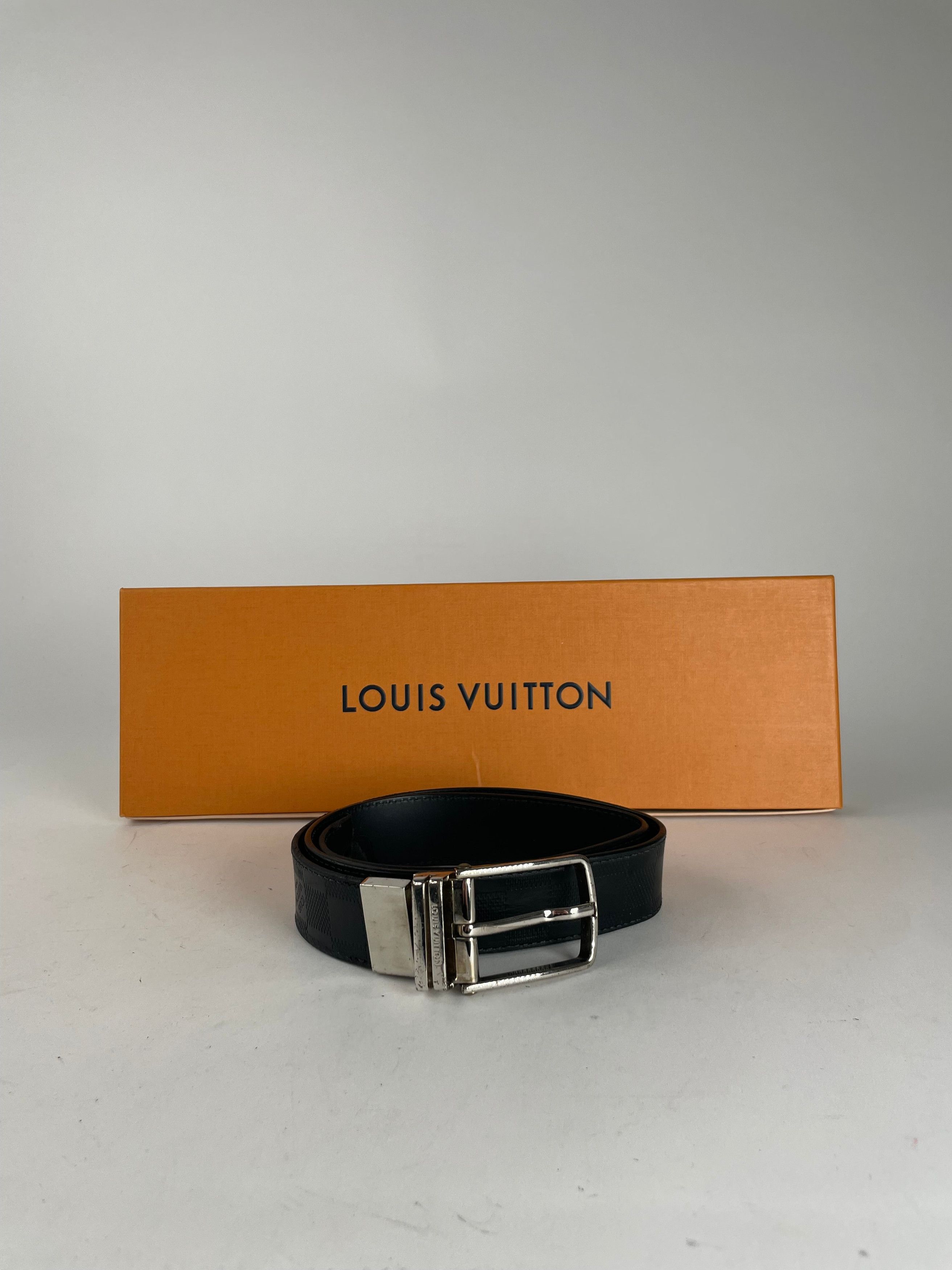 Louis Vuitton vintage Damier Monogram Leather Belt Black Size ONE SIZE - 1 Thumbnail