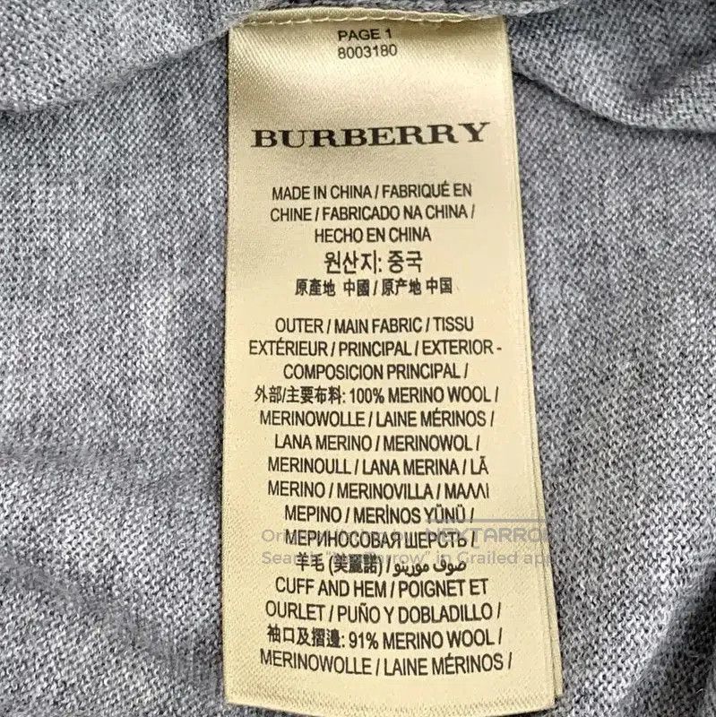 Burberry Burberry Gray Women's Wool Knit Sweater. Size L / US 10 / IT 46 - 7 Thumbnail