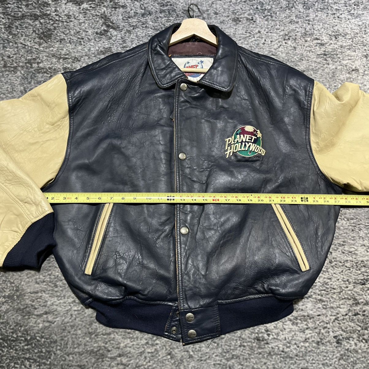 Planet Hollywood Vintage 90s Planet Hollywood California Leather Jacket XL Size US XL / EU 56 / 4 - 17 Thumbnail