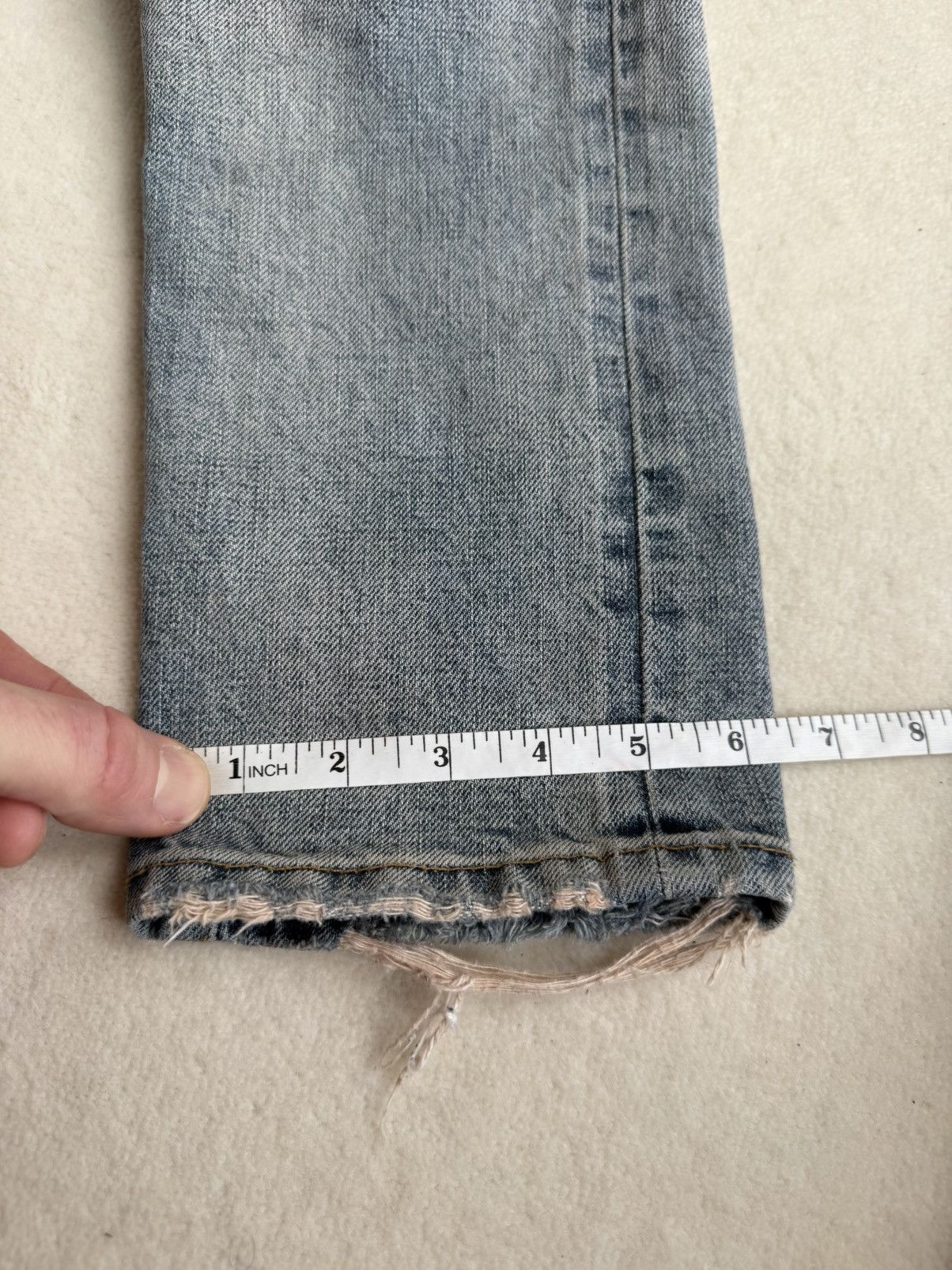SS16 Saint Laurent selvedge knee rip jeans Hedi 31 crash